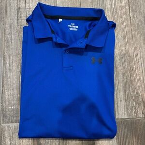Under Armour Blue Polo Shirt Moisture-Wicking Athletic Like new!